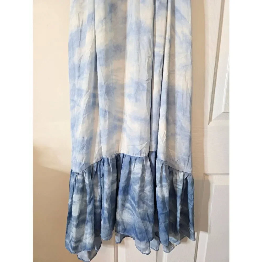 Free People full on maxi slip cami dress with peplum hem in tie dye XS - Picture 4 of 10